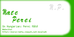 mate perei business card